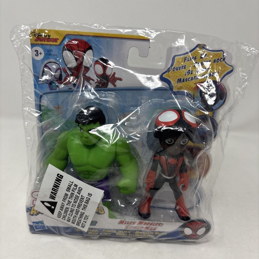 Marvel Spidey & His Amazing Friends 2 Pack Hulk & Miles Morales Hasbro NEW